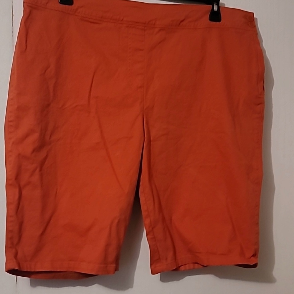 ORVIS Woman's Plus Size Solid Color Shorts Button, Zipper closure Size 20